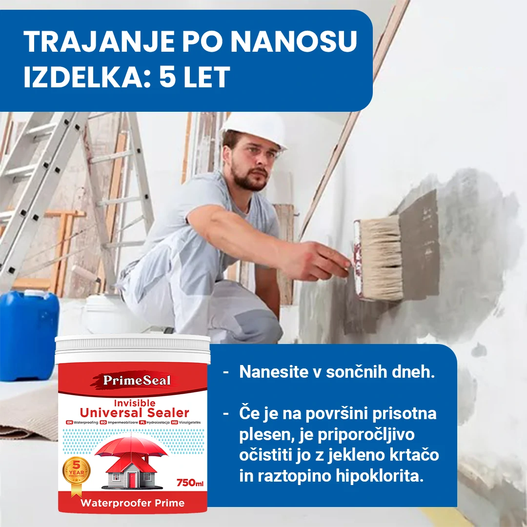 PrimeSeal | Priehľadný hydroizolant